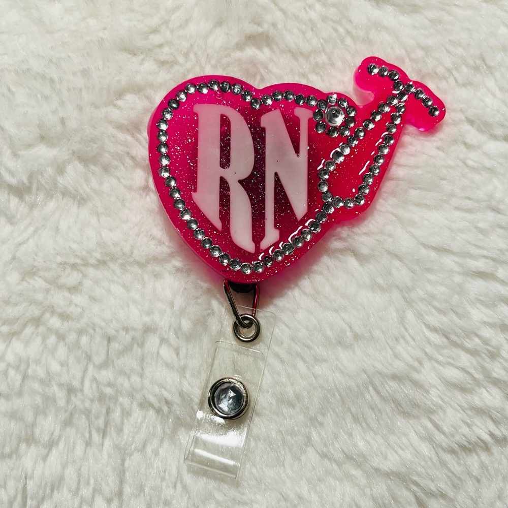 Daisy badge reels, resin/epoxy ID holder, ID reel
